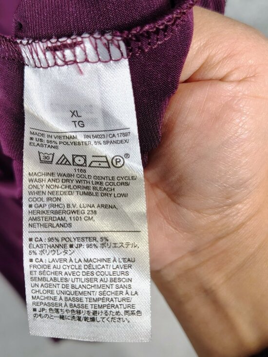 Banana Republic Sheath Dress Women's XL Burgundy Midi Ruched Stretch Modest NWT - Picture 10 of 10